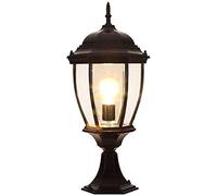 Vintage Column Head Light Column Lamp Outdoor Light Waterproof Villa Garden European Style Super Bright E27 Decoration Aluminum Glass Lighting Stigma Lamp Deck Patio