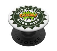 Vintage Comic Collector Cool Graphic Novel Reader Nerd PopSockets Adhesive PopGrip