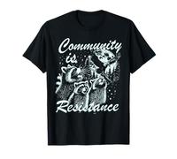 Vintage Community Is Resistance Social Justice Raccoon Meme T-Shirt
