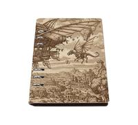 Vintage Compass A5 Notebook, Pu Leather Notebooks, Lined Paper Notebook A5 Spiral Bound 180Pages/90Sheets, Lined Book for Office, Jotter for Home, Journaling Supplies Journal Diary