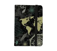 Vintage Compass and World Map Passport Holder, PU Leather Passport Case, Travel Gifts for Men, Cruise Gifts, Holiday Ducument Holder for Passports Tickets Money Boarding Passes, ID Card Cover
