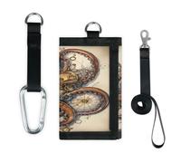 Vintage Compass Art Octopu Wallet Slim Small Pocket Money Organisers Bag Lightweight Portable Change Purse