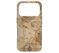Vintage Compass Design, Nautical Chart Image, Old Map, Sepia Case for iPhone 17 Pro