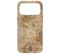 Vintage Compass Design, Nautical Chart Image, Old Map, Sepia Case for iPhone 17 Pro Max