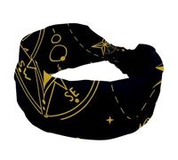 Vintage Compass Stars Pattern Soft Wide Headbands, Headband for Women, Non Slip Workout Hairbands for Yoga Fitness Travel Gym, Hair Accessories