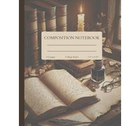 Vintage Composition Notebook College Ruled | Dark Academia Study Desk | Moody Aesthetic Journal | 110 pages 7.5’ x 9.25’