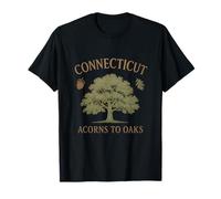 Vintage Connecticut Acorns to Oaks Charter Oak T-Shirt