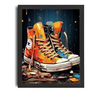 Vintage Converse Shoes Wall Art Graffiti Art Converse Print Artwork For Teenager Poster A5 - Wall Art Home Decor Movie Poster Canvas Film Cinema Retro Vintage Cult Classic Nostargic Saga Modern repri