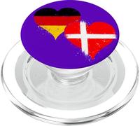 Vintage Cool Germany Denmark Flag for Proud Danish German PopSockets PopGrip for MagSafe