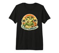 Vintage Cool Turtle Fun Cartoon with Sunglasses Retro Beach Premium T-Shirt