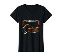 Vintage Cooper Tools Barrel Making Woodcut Value Graphic T-Shirt, Women, Black, S