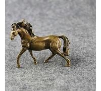 Vintage Copper Animal Statue War Horse Figurine Miniature Office Desktop Decor Ornament Decorative Brass Crafts Object for Home Decoration Art collection