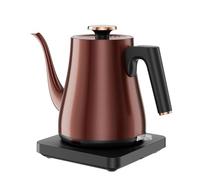 Vintage Copper Color 1L Gooseneck Electric Kettle with Automatic Shut-off | 1000W 4-Minute Rapid Boil | 304 Stainless Steel & Copper-Coated Metal, Ideal for Cafés, Kitchens & Small Spaces