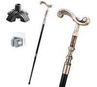 Vintage Copper Flower Cane, Ergonomic Handle, Non-Slip and Wear-Resistant Portable Unisex Also a Fashion Accessory