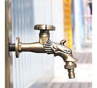 Vintage Copper Garden Faucet Decorative Animal Water Tap for Outdoor Use Antique Washing Machine Valve Retro Hose Connector for Balcony & Patio Gardening