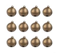 Vintage Copper Jingle Bells for DIY Crafts Holiday Decorations Pet Accessories Festive Decor Wedding Party Garden Home Atmosphere Creator 12 Pieces 25mm
