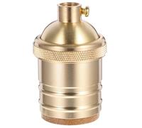 Vintage Copper Lamp Holder E27 E26 Screw-in Socket for Pendant | Antique Industrial Finish, 180℃ Heat Resistance, 4a 250v Rating, for DIY Lighting Projects