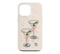 Vintage Coquette Pink Bow Mosaic Dirty Martini Olive Blush Case for iPhone 13 Pro Max