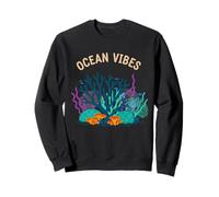 Vintage Coral Marine Beach Reef Aesthetic Ocean Life Sweatshirt