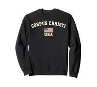 Vintage Corpus Christi USA American Flag Cool Souvenir Retro Sweatshirt