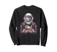 Vintage cosmic geologist holding a radiant space planet Sweatshirt