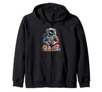 Vintage cosmic mineral collector finding luminous geodes Zip Hoodie