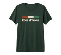 Vintage Côte D'Ivoire Flag Ivory Coast Ivorian Green Premium T-Shirt