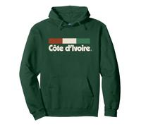 Vintage Côte D'Ivoire Flag Ivory Coast Ivorian Green Pullover Hoodie