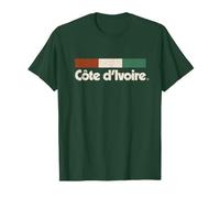 Vintage Côte D'Ivoire Flag Ivory Coast Ivorian Green T-Shirt