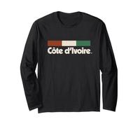 Vintage Côte D'Ivoire Flag Ivory Coast Ivorian Long Sleeve T-Shirt