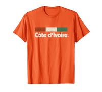 Vintage Côte D'Ivoire Flag Ivory Coast Ivorian Orange T-Shirt