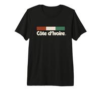 Vintage Côte D'Ivoire Flag Ivory Coast Ivorian Premium T-Shirt