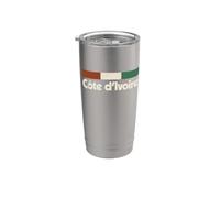 Vintage Côte D'Ivoire Flag Ivory Coast Ivorian Stainless Steel Insulated Tumbler