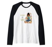 Vintage Cottage core Introvert Book Lover African American Raglan Baseball Tee