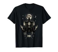 Vintage Cottagecore Aesthetic Witches Werewolves Moon Witchy T-Shirt