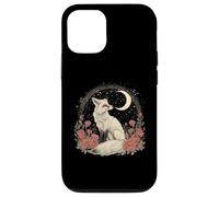Vintage Cottagecore Fox Floral Crescent Moon Case for iPhone 12/12 Pro