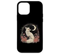 Vintage Cottagecore Fox Floral Crescent Moon Case for iPhone 12 mini