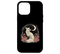 Vintage Cottagecore Fox Floral Crescent Moon Case for iPhone 12 Pro Max
