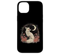 Vintage Cottagecore Fox Floral Crescent Moon Case for iPhone 14 Plus