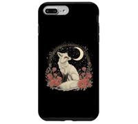 Vintage Cottagecore Fox Floral Crescent Moon Case for iPhone 7 Plus/8 Plus