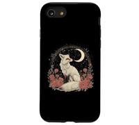 Vintage Cottagecore Fox Floral Crescent Moon Case for iPhone SE (2020) / 7/8