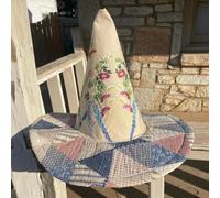 Vintage Cottagecore Halloween Witch Hat, 2026 Upgrade The Prairie Misfit Handmade Quilt Witch Hat, Costume Witchy Vibes (Style F)
