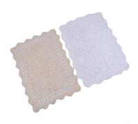 Vintage Cotton Crochet Lace Table Cloth Rectangle Shape with Handmade Hollow Out Design for Small Tables, Decorative Cover for Home, Cafe, Restaurant, Hotel (Beige)