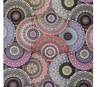 Vintage Cotton Fabric Moroccan Style Fabric by The Metre,110cm Wide Colorful Upholstery Material for DIY Sewing Costume Tablecloth Curtain (Purple2)