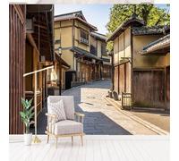 Vintage Country Architecture Stone Paths Fresh and Beautiful 3D Wallpaper Silky Texture Home Study Office Grey Dining Room Sofa Bedroom Living Room TV Backdrop-400cm×280cm