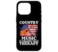 Vintage Country Music Guitar American Flag Patriotic Quotes Case for iPhone 16 Pro