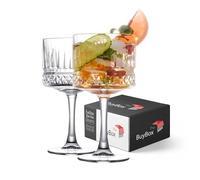 Vintage Coupe Glasses (500ml/17oz), Champagne, Cocktail, Martini, Aperol Spritz Glasses, Wine Glasses, Long Stem Glassware (2 Pcs (500ml))