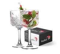 Vintage Coupe Glasses Set of 2, (500ml/17oz) Extra Large Champagne, Martini, Cocktail Glasses, Aperol Spritz Glasses, Giant Red Wine Glasses, Crystal Wine Glasses (Clear, 2)