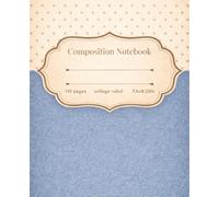 Vintage Cover Composition Notebook: College Ruled, 110 Pages, 9.25" x 7.5" | Antique Style Minimal Notebook for School, College & Work