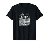 Vintage Cow On A Beach Vacation for Women Men Kids Graphic T-Shirt